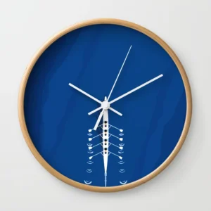 Aerial Rowing Boat | Teamwork Wall Clock