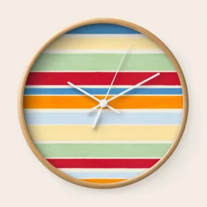 Modern Craft Spring - Roman Stripes Wall Clock